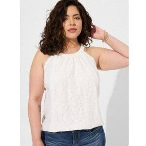 Torrid Mixed Lace Halter Top New